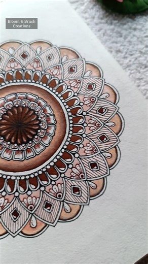 Aesthetic Mandala Art 🤎। #mandaladrawing #artshorts #trendingnow #viralvideos #art