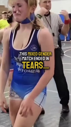 This boy and girl were matched up together in a high school wrestling tournament. Although it ended in tears is any competition good competition? Or is it wrong to have two different genders competing? #wrestling #fyp