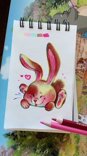 thank you for 50k 😭✨🐰 #fyp #foryoupage #art #artist #drawing #arttutorial #artwork #sketch #doodle #sketchbook #rabbit #bunny #illustration