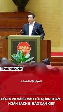 ĐÔ-LA VÀ VÀNG VÀO TÚI CÁC Q.UAN THAM, NGÂN SÁCH BỊ B.ÀO CẠN KIỆT