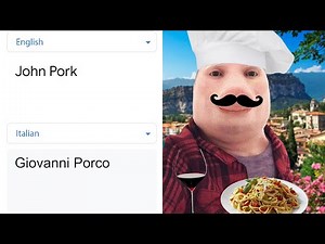 John Pork in different languages meme