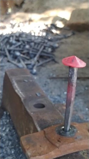 Blacksmith Forging Nails by Hand #ironwork #hardwork #shorts #viralvideo