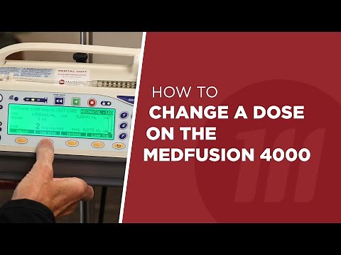 How to Change a Dose on the Medfusion 4000 Syringe Pump