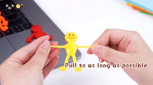 POPLAY 60PCS Smile Face Bendable Man, Stretchy Figures Party Favors Gooey Bendy Fidget Toys for Stress Relief, Classroom Exchange Prizes, Birthday Goodie Bag Stuffers