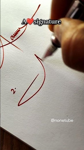 How to sign the letter A ❤️ ?