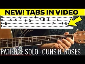 Patience Solo - Guns N' Roses - Guitar Lesson WITH TABS