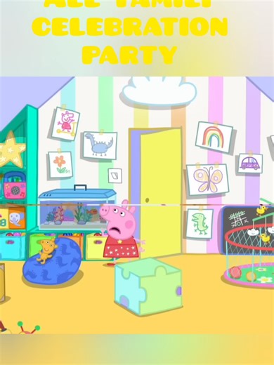 Peppa pig and all family celebration house party 🥳🎉 #animation #cartoon #newcartoon #englishcartoon #PeppaPigFun
