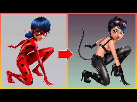 Miraculous: Ladybug Glow Up Into Cat Woman - Ladybug Transform Cat Noir