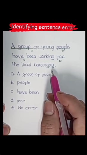 Identifying sentence error | Arturo Infornon Malag Jr.