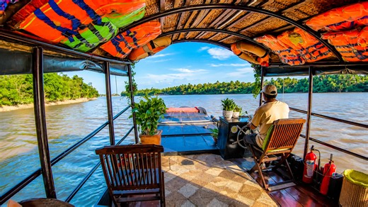 Hvad kan du se fra en båd i Mekong-deltaet?