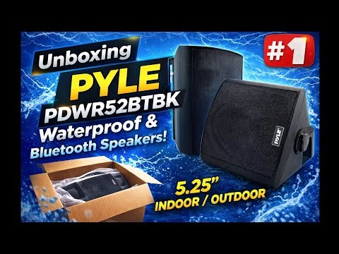 PYLE PDWR52BTBK Unboxing 🔥 Waterproof Bluetooth Wall Speakers | Indoor & Outdoor Test