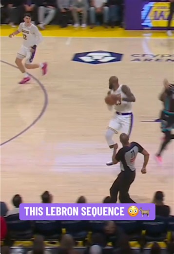THE DEFENSE AND THE SPINNING DIME FROM BRON 🔥 #nba #basketball #nbabasketball #lebron #lakers