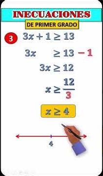First-degree inequalities with one variable - Exercises 3 and 4 - #linearinequalities #quidimat