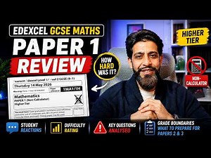GCSE Maths Paper 1 Higher 2026 Edexcel – Full Review, Reaction & Grade Boundaries
