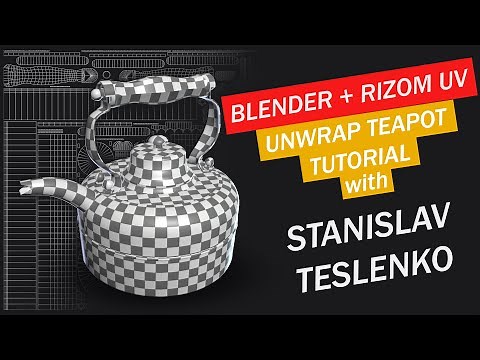 Blender and RizomUV Unwrap Teapot Tutorial P-5