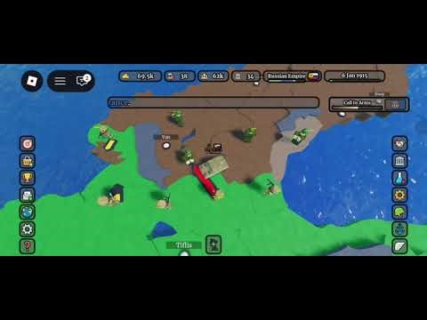 Playing as the Russian Empire in a WW1 map Conquer The World....