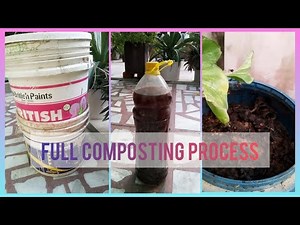 Make compost bin from waste paint bucket & full composting process.