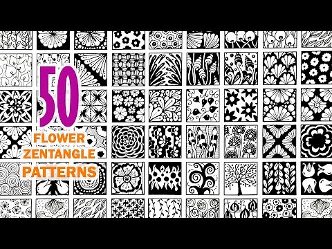 50 zentangle patterns floral 🌸 50 doodle patterns 🌸 50 patrones mandalas