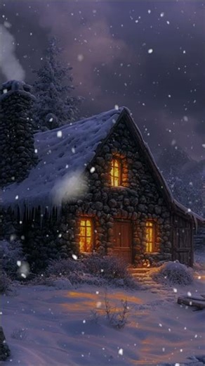 Snowy Reflections 🌨️🌙❄️ #winter #silentnight #snow