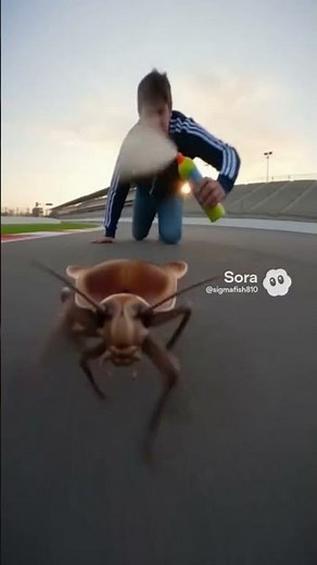 cockroach running 67 miles per hour #ai #soraai