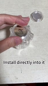 Universal Hot and Cold Faucet Index Buttons, 1.14 inch Inner Diameter Faucet Index Bathroom Sink Handle Buttons, Clear Acrylic with Gold for Delta/LDR/Delex/Peerless Two Clear Handles (4 pack)