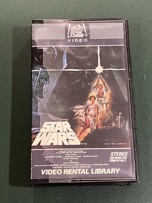 RARE 1982 Star Wars VHS Tape Video Rental Library Edition | eBay