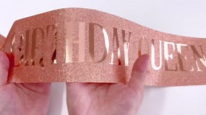 30 Birthday Queen 30th Birthday Sash for Women, Rose Gold Glitter Sash with Foil