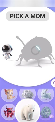Creating Polorbit Creature from Astronaut and Polar Bear in Animash Game #animash #game