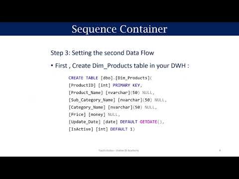 Sequence Container - ארגון תהליכים ב SSIS