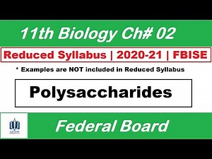 Polysaccharides, Properties, Types, Examples || Class 11 Biology Chapter 2