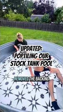 TUTORIAL: Poptiling our Stock Tank Pool #stocktankpool #diypool #stocktank