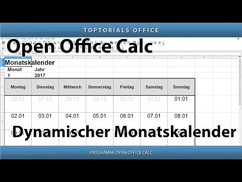Dynamischen Monatskalender erstellen + Download (OpenOffice Calc)