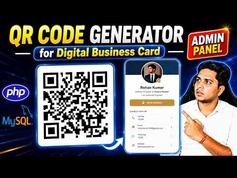 How to make digital business card (vCard) with dynamic QR code Generator in PHP | Admin Panel