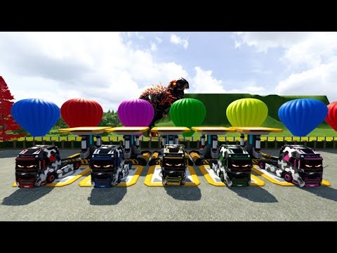 ALL POLICE CARS AND AMBULANCE EMERGENCY VEHICLES TRANSPORTING WITH TRUCKS