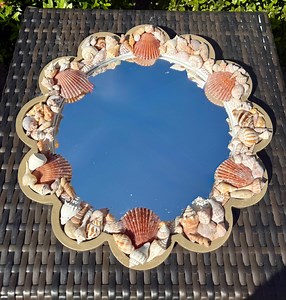 Handmade and Handpicked Shell Mirror - Etsy