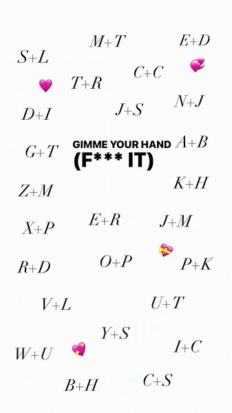 Romantic Initials and Heartfelt Messages in Visual Art