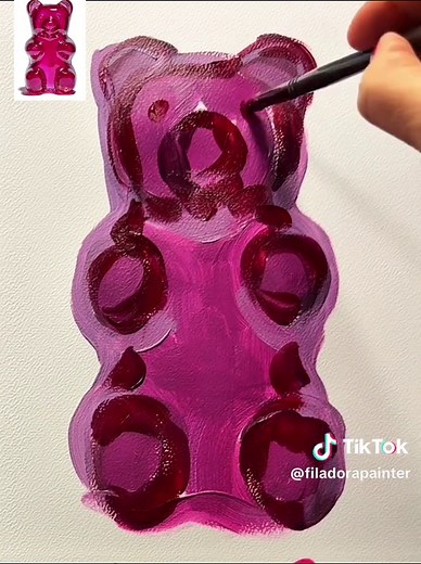 How to Paint a Gummy Bear with Acrylics