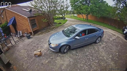 Amazon driver runs over package he just delivered