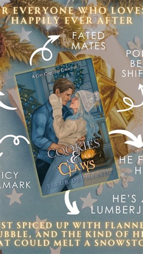 When the bear shifter lets his mate walk away and his bear has a lot to say 📖 Cookies & Claws by Fleur DeVillainy A spicy, forced proximity, lumberjack polar bear shifter romance When witch Hazel Tolbert moves to a snow-dusted mountain town the week before Christmas, all she wants is a cozy holiday season filled with lights, cocoa, and most importantly; the perfect Christmas tree. Too bad the whole town is sold out. Miles away, Benjamin Oakwood is ready to hang up his work gloves for the season