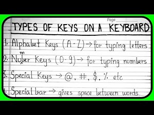 Types of keys in keyboard | Keyboard keys | Function of keyboard keys | Types of Computer keyboard