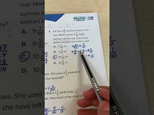 Reveal math grade 5 lesson 9-9 solve problems involving fractions and mixed numbers