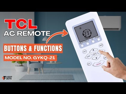 TCL AC Remote Buttons & Functions (Model : GYKQ-21) | RCL Heat Pump Remote Instructions