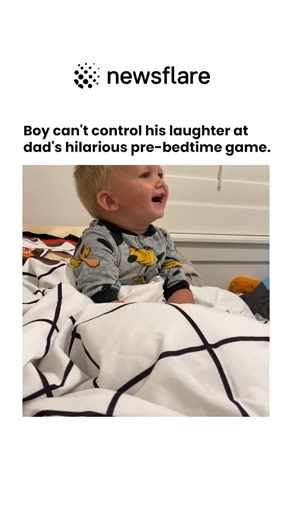 Jaimie Stewart on Instagram: "This toddler could not control his laughter at his dad's hilarious bedtime act where he pretends to blow out the lights. Footage from October 23 filmed at the family's home in Mapleton, Utah, shows Jared standing in the doorway letting out a large exhale, pretending he has blown out the bedroom's lights. Jared's son Cliff is seen giggling uncontrollably whilst sitting up in bed next to his mother, Melissa, who was filming. 🥰😂 Got a great video like this? Turn your