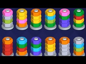 Nut Sort Puzzle Levels 51 52 53 54 55 56 57 58 59 60 Gameplay