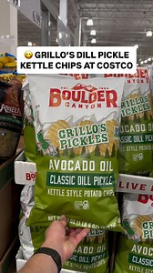 5.1K views · 30 reactions |  Grillo’s Dill Pickle Kettle Chips at Costco! These delicious chips are made with avocado oil and are PERFECT for pickle lovers!  Get 22oz. for $6.99 #costco #pickles #chips #grillos | Costco Buys | Facebook