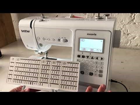 Innovis A150 Brother sewing machine - programming stitch patterns and lettering