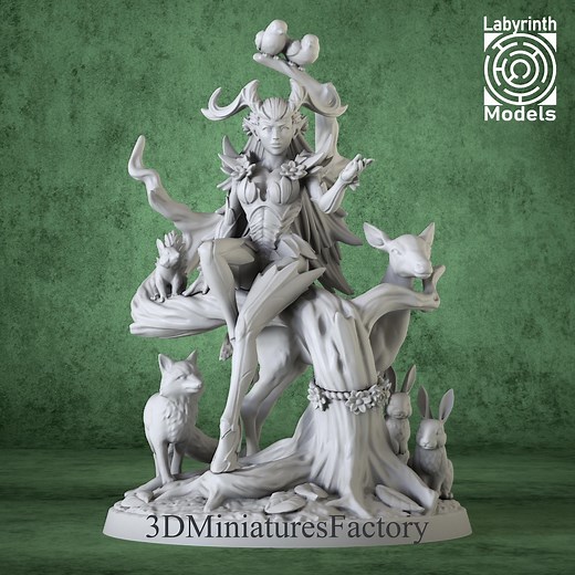 Elf Druid Miniature Female - Dnd Miniature for Tabletop Games - Premium Dnd Miniature Dungeons and Dragons 3D Printed - Etsy