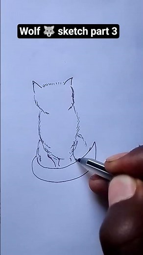 Try this#cute drawing#Wolf#Easy drawing#