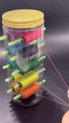 How to store spools of thread neatly.