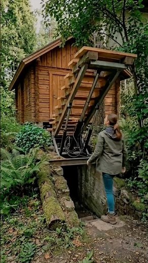 A secret bunker under tree house in jungle